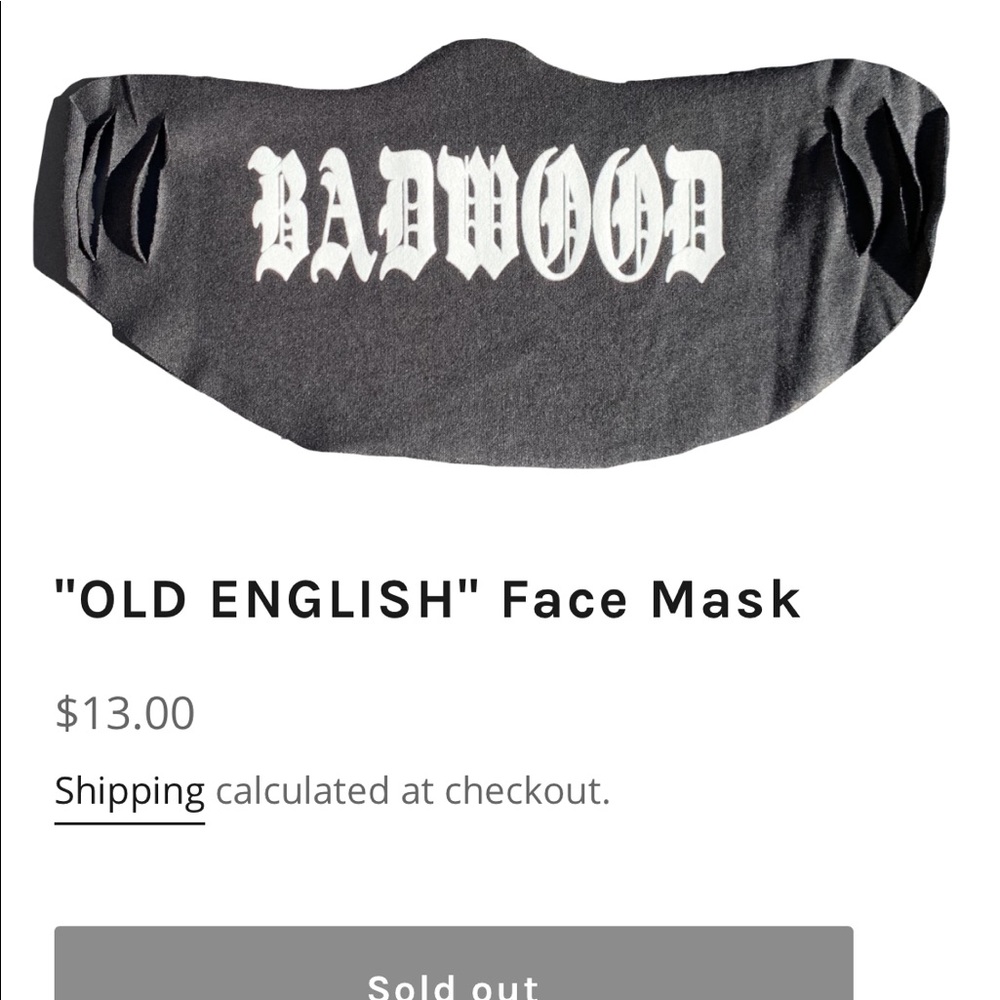 OE Badwood face mask